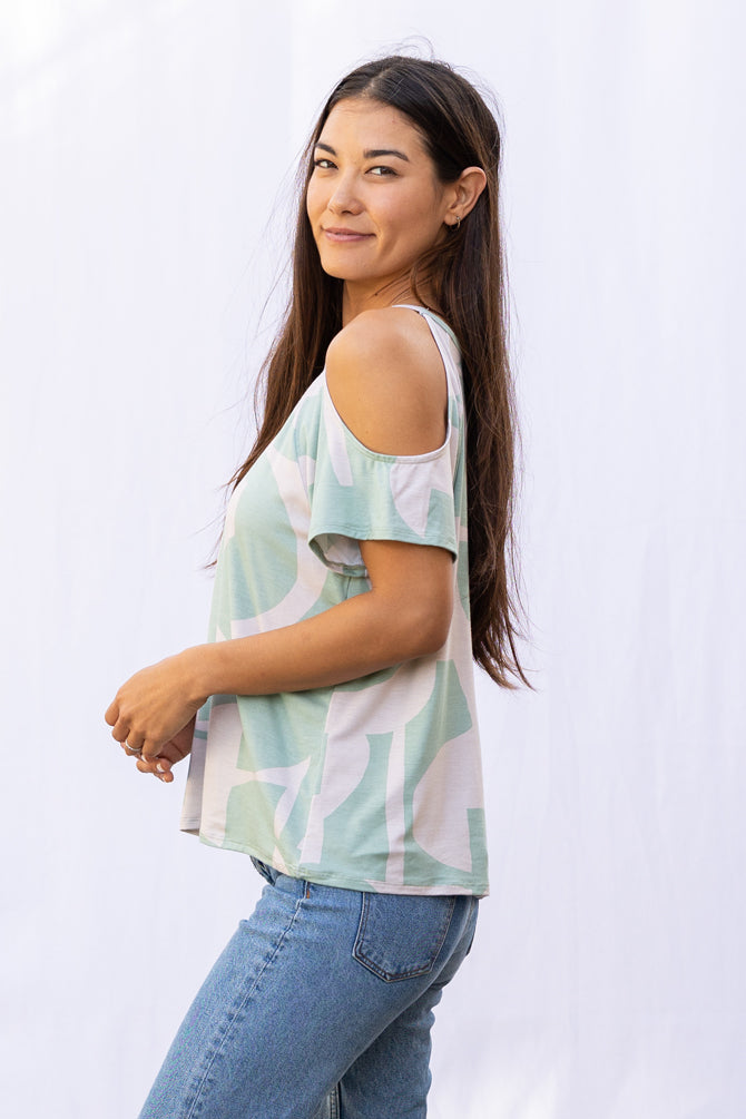 Ten Tomorrow: JENNIFER Cold Shoulder Tee Ten Tomorrow: JENNIFER Cold Shoulder Tee